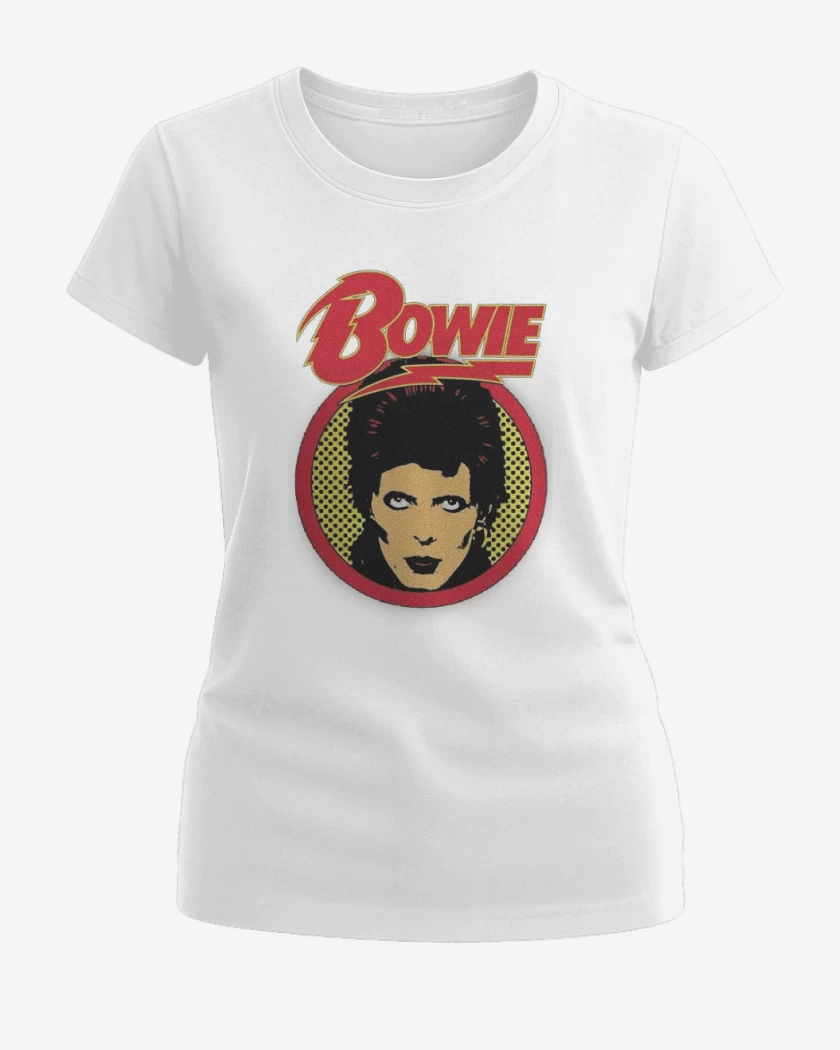 Polera de Mujer Blanco de David Bowie