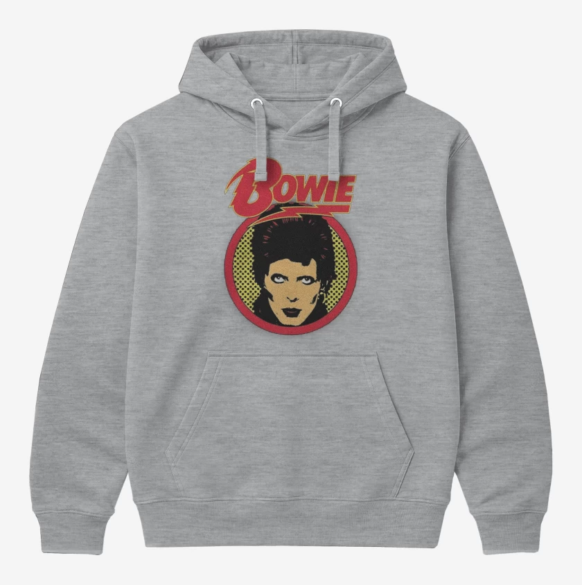 Polerón Canguro Gris Melange de David Bowie