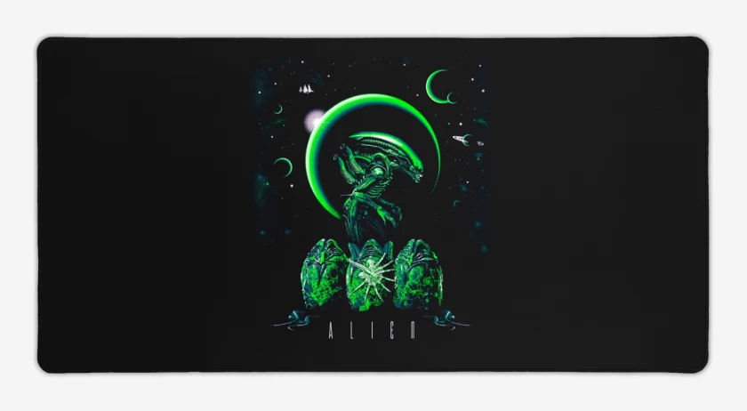 Mouse pad Gamer Negro de Alien 