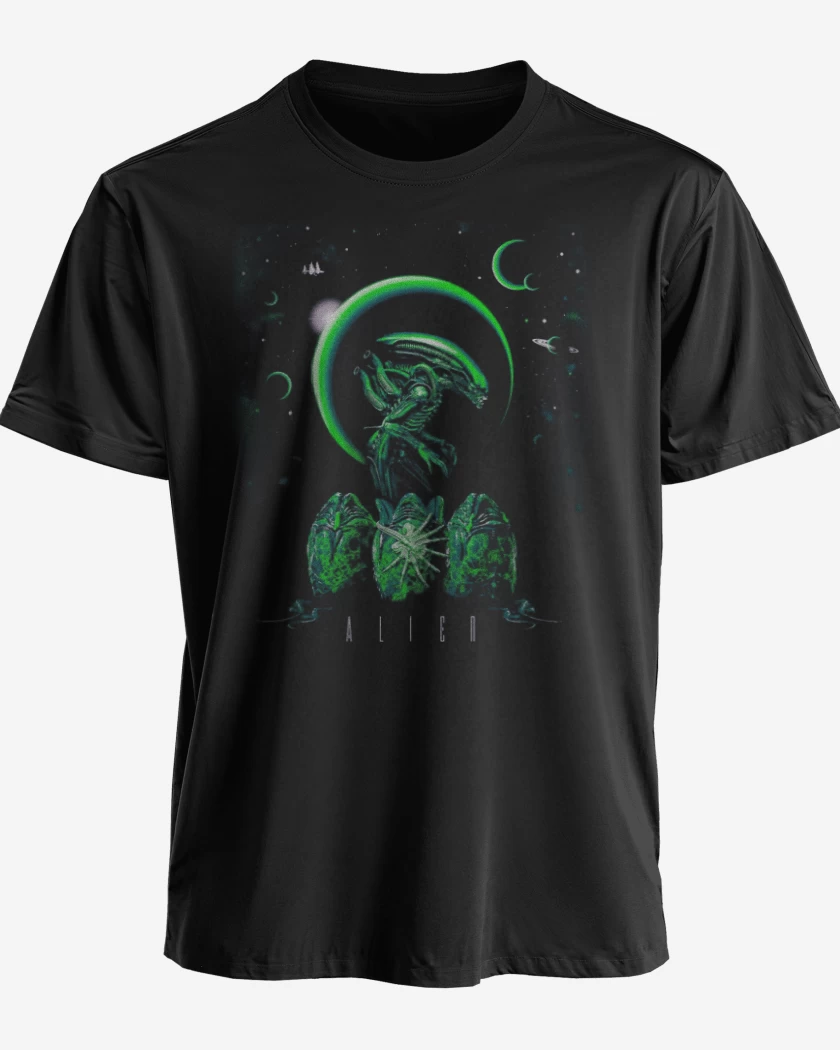 Polera Negro de Alien 