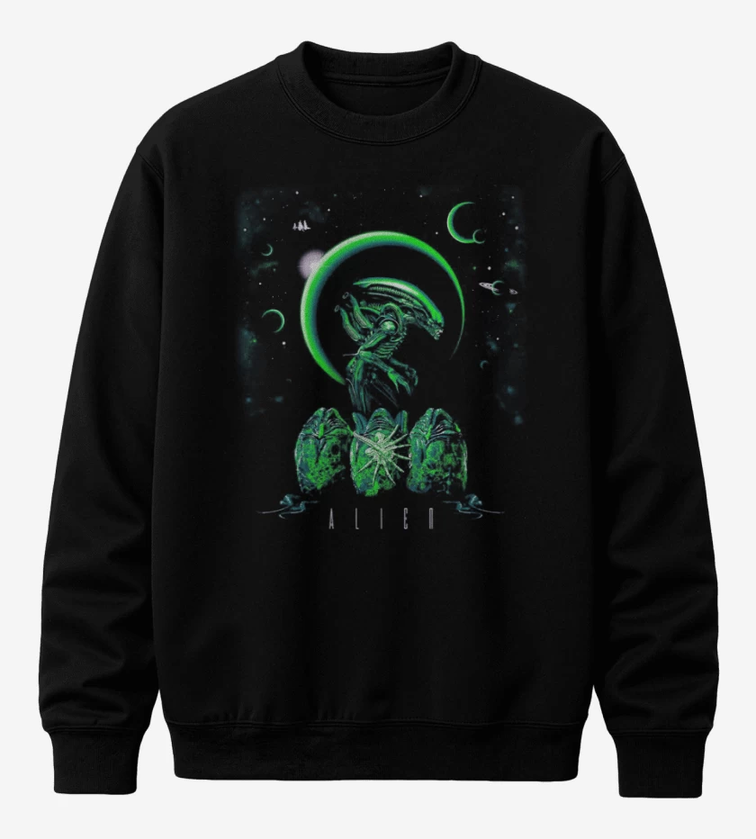 Poleron polo Negro de Alien 