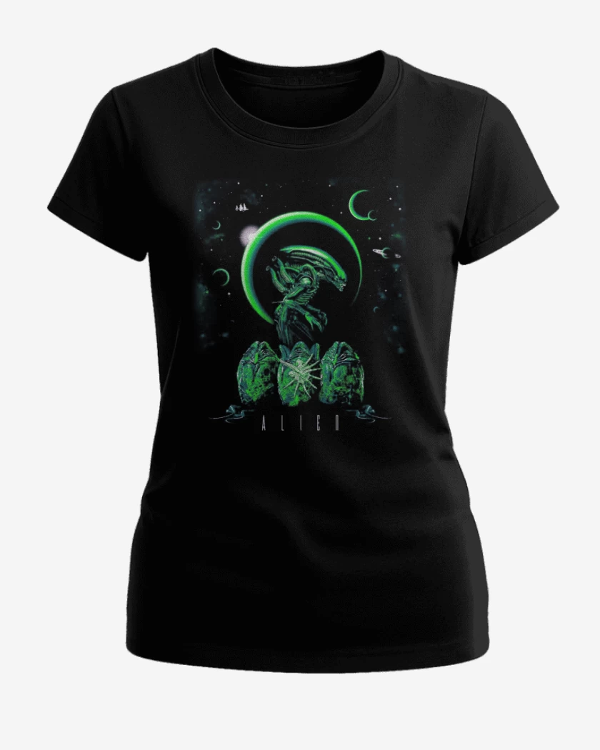 Polera de Mujer Negro de Alien 