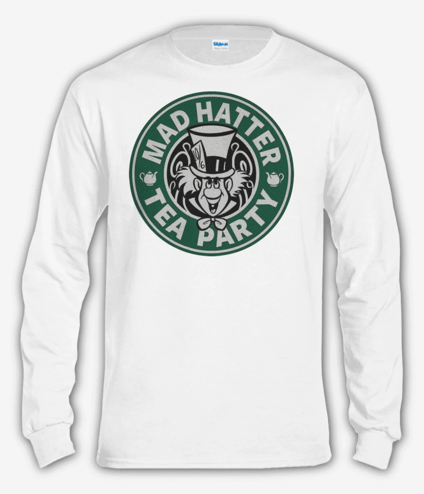 Polera manga larga Blanco de Mad Hatter 
