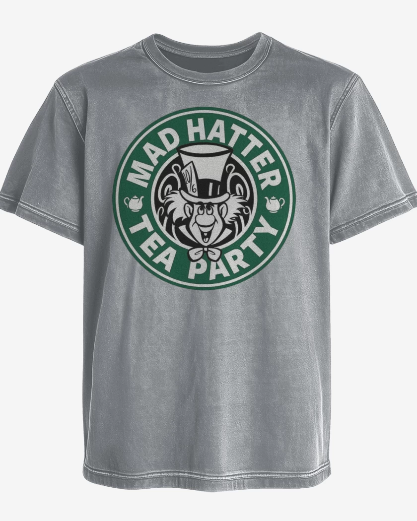 Polera desgastada Gris Melange de Mad Hatter 
