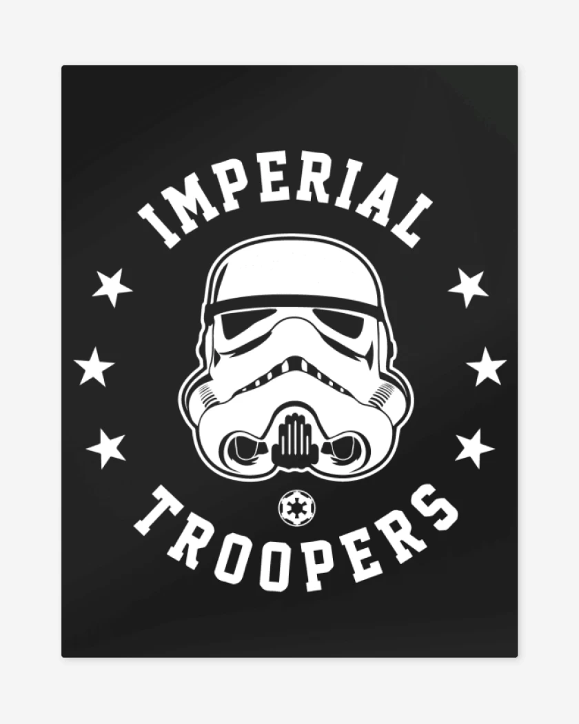 Print metalico Negro de Star Wars - Imperial Troopers