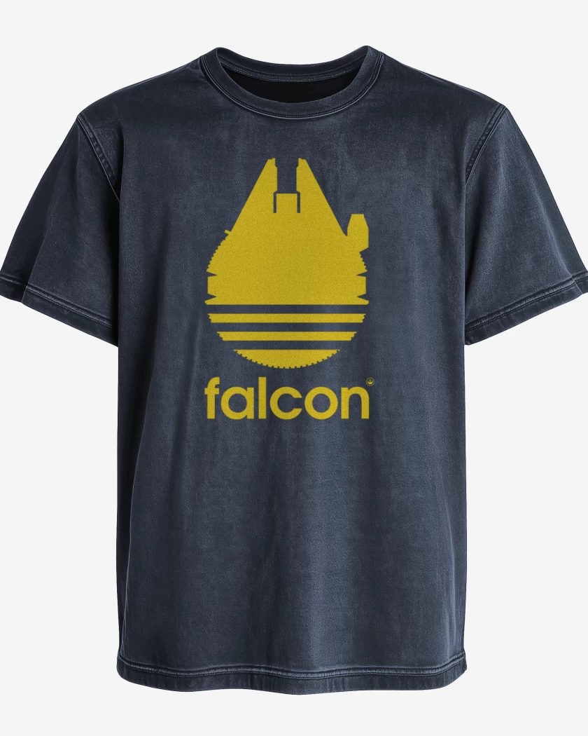 Polera desgastada Millennium falcon