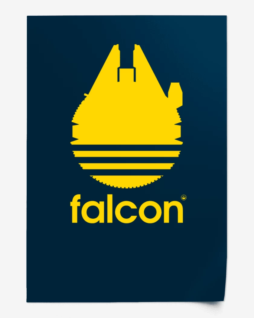 Print Azul Marino de Millennium falcon