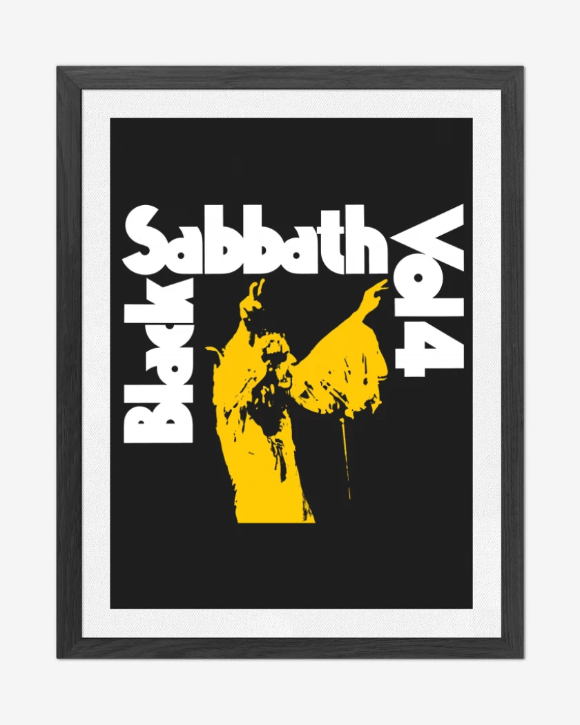 Cuadro decorativo Negro de Black Sabbath Vol 4