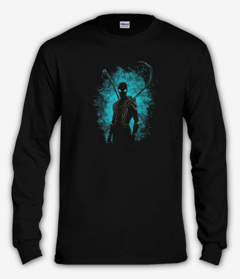 Polera manga larga Negro de araña de hierro
