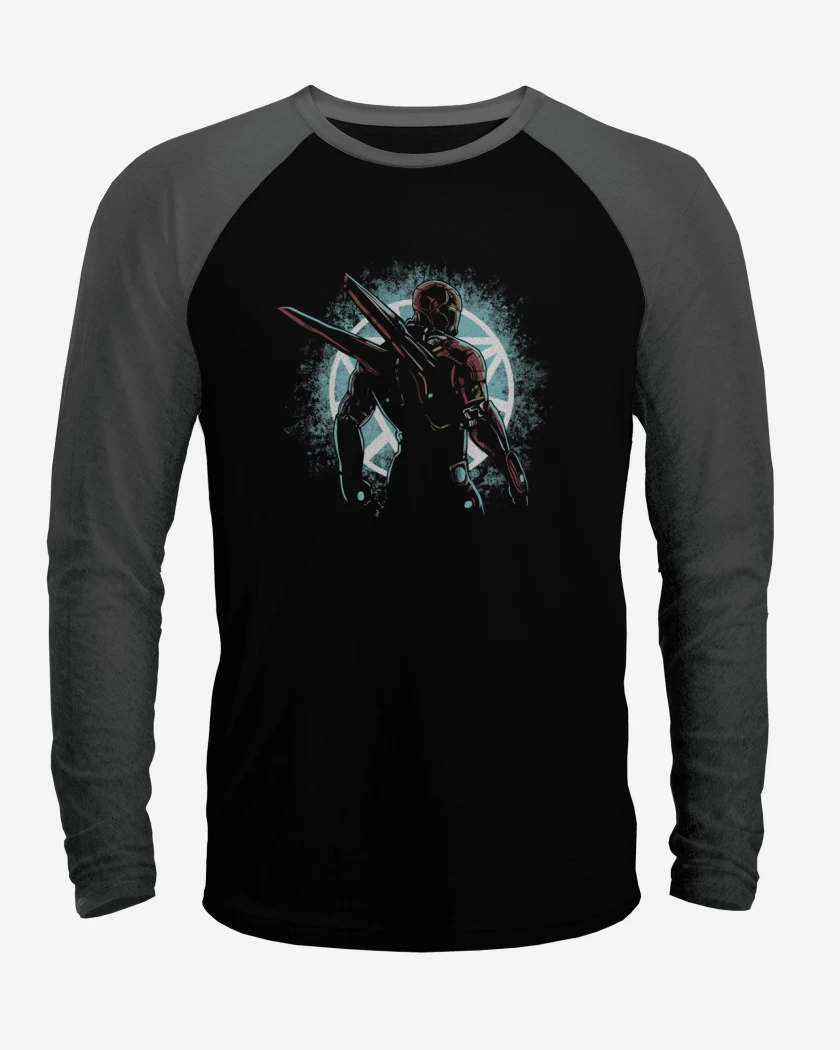 Polera Raglan Hombre de hierro guerra infinita