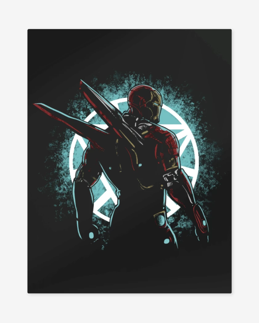 Print metalico Hombre de hierro guerra infinita