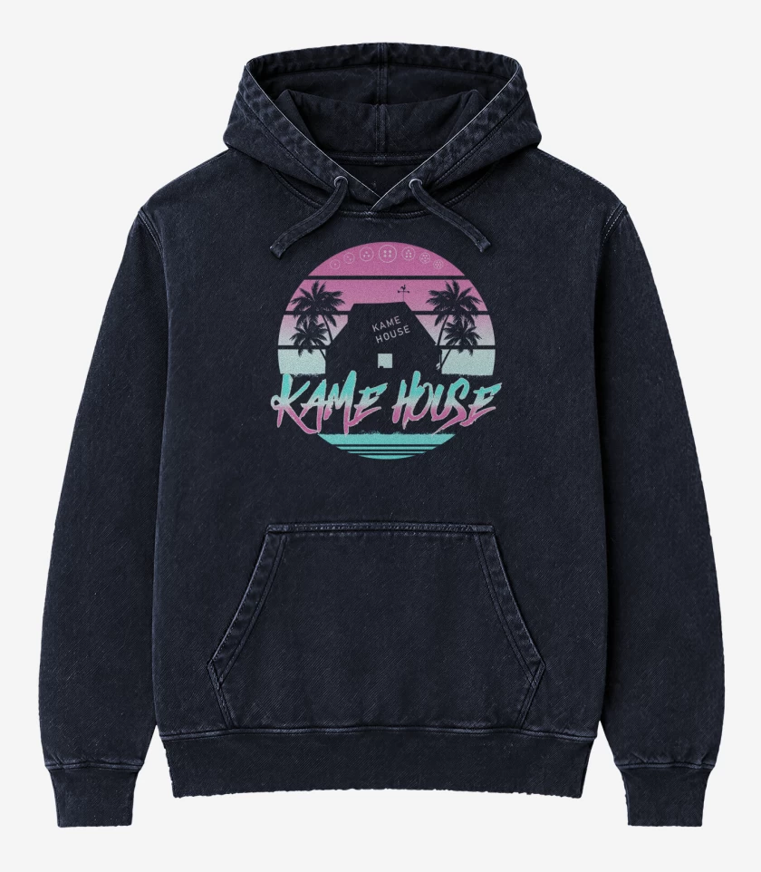 Poleron Canguro Acid Wash Azul Marino de Kame House 
