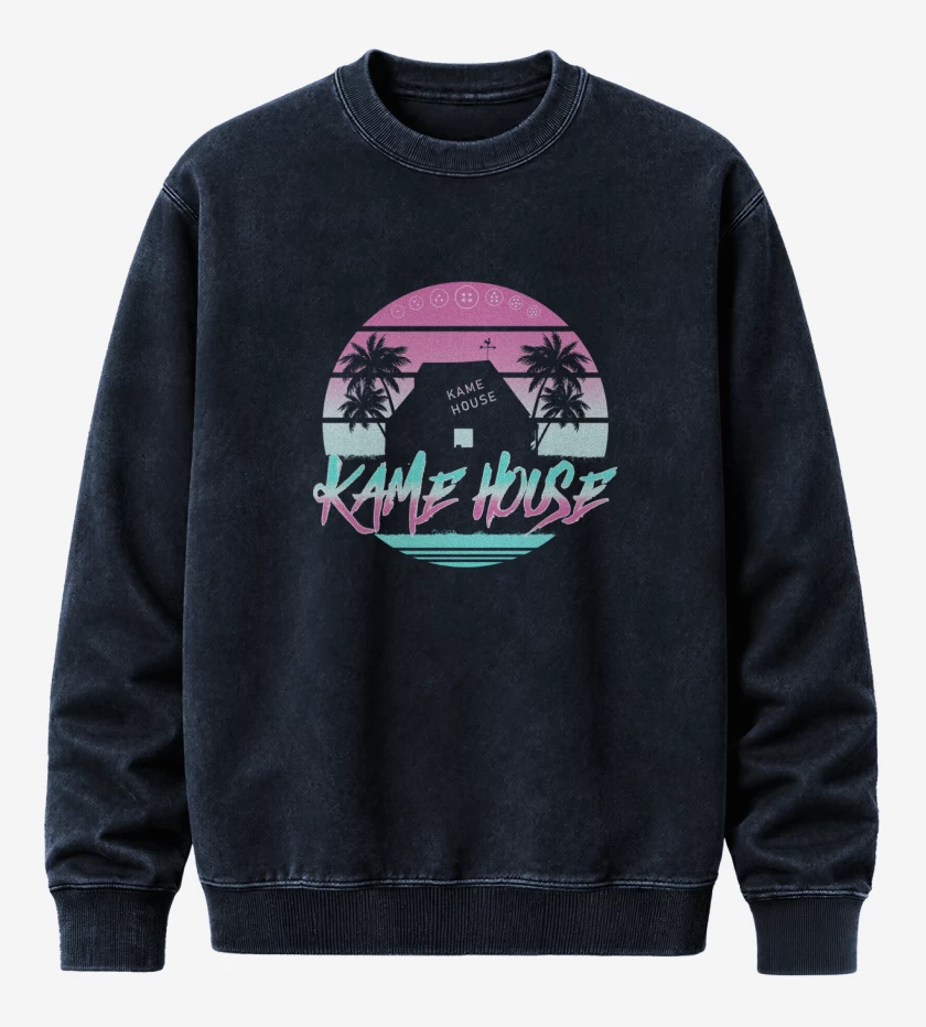 Poleron Polo Acid Wash Azul Marino de Kame House 