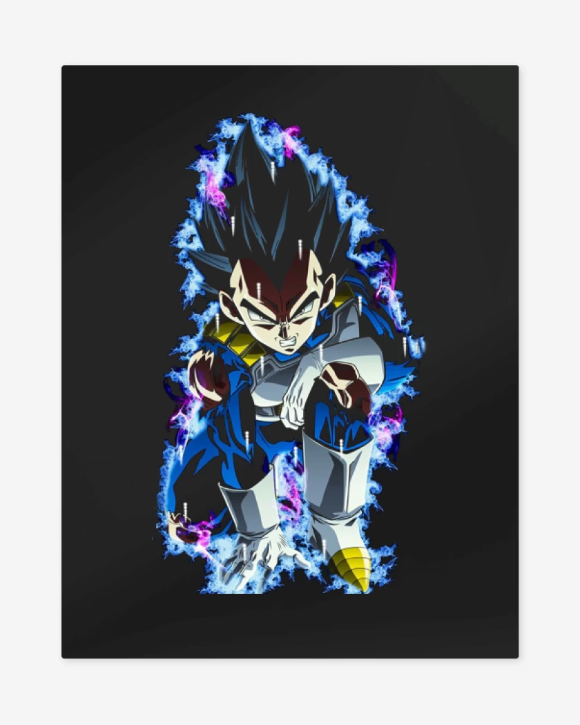 Print metalico Negro de Vegeta dragon ball super