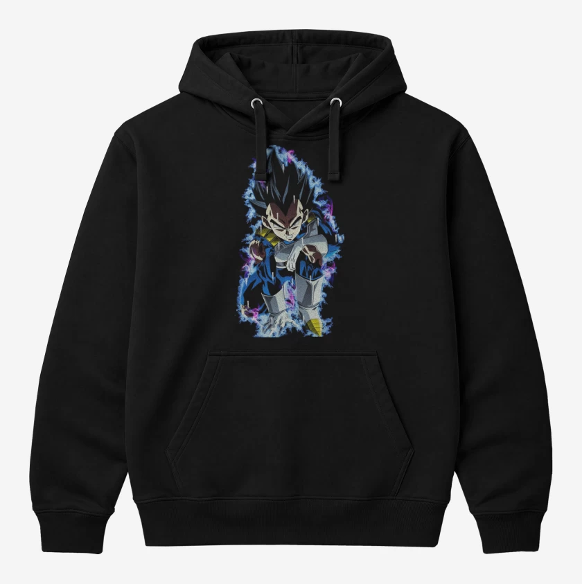 Polerón Canguro Negro de Vegeta dragon ball super