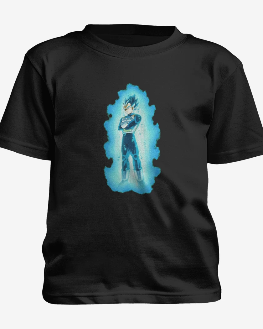 Polera de niño Blanco de Vegeta dios kii blue