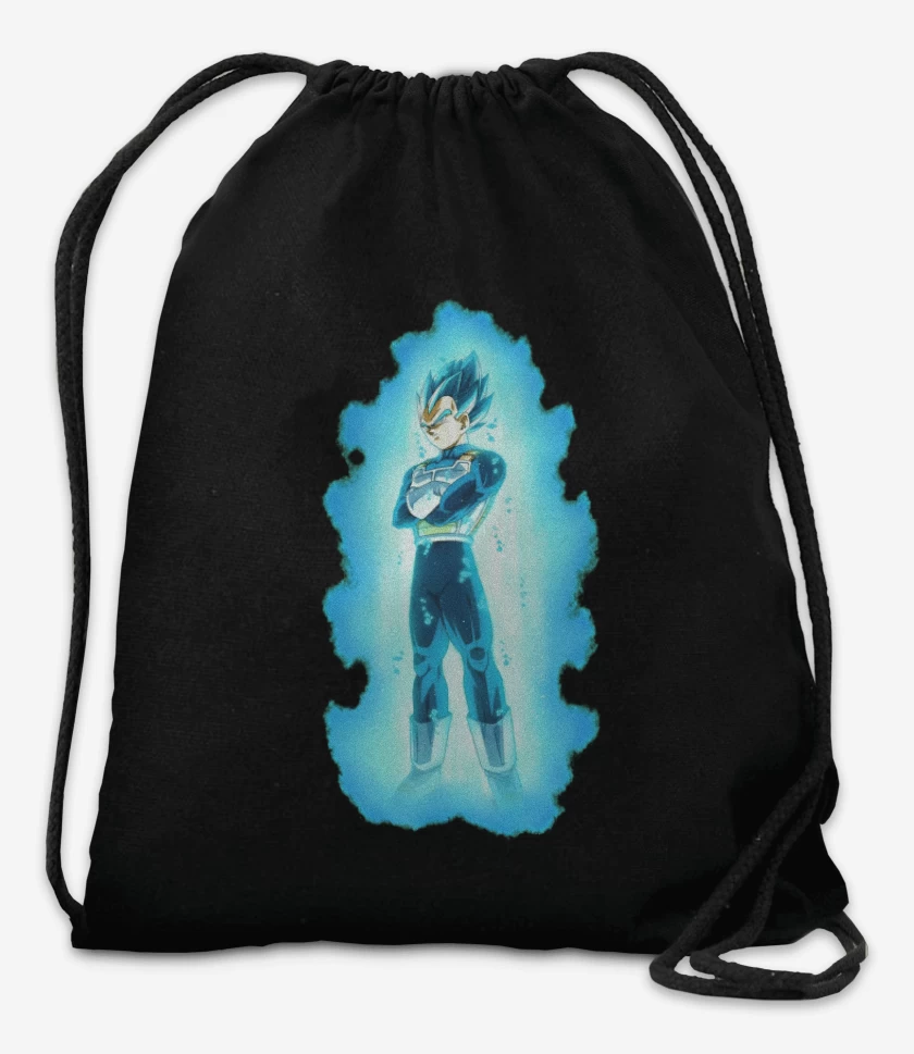 Mochila Negro de Vegeta dios kii blue