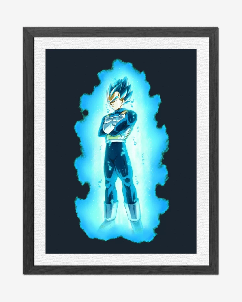 Cuadro decorativo Azul Marino de Vegeta dios kii blue