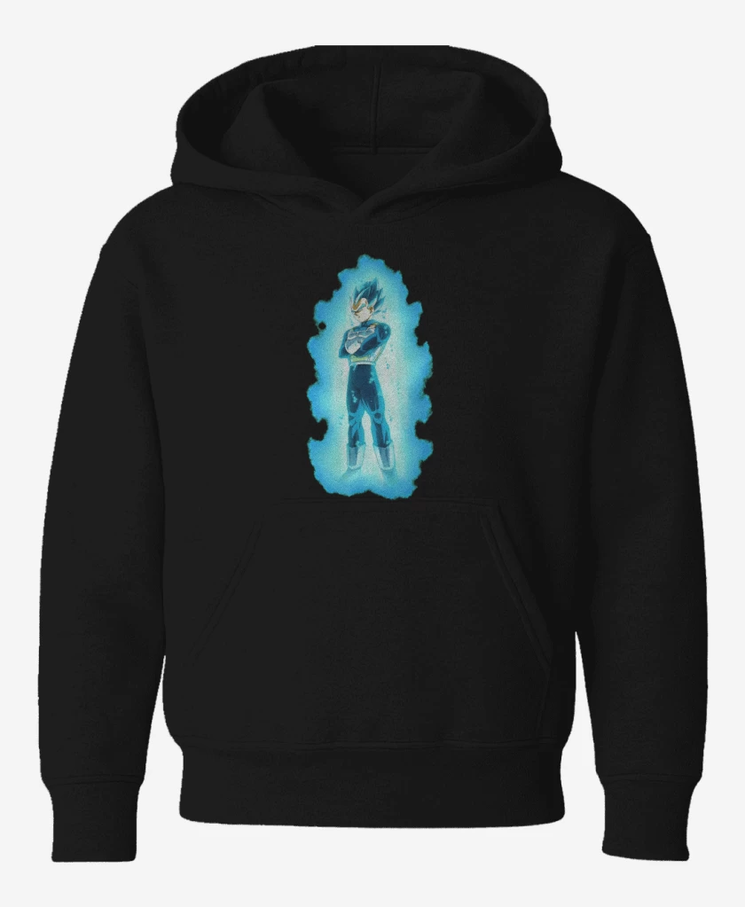 Poleron de niño Negro de Vegeta dios kii blue