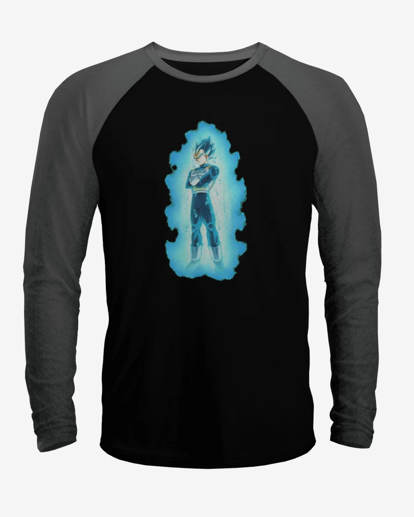Polera Raglan Vegeta dios kii blue