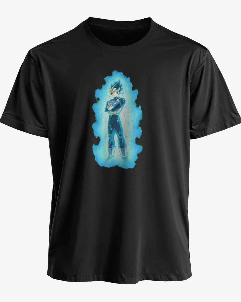 Polera premium Negro de Vegeta dios kii blue