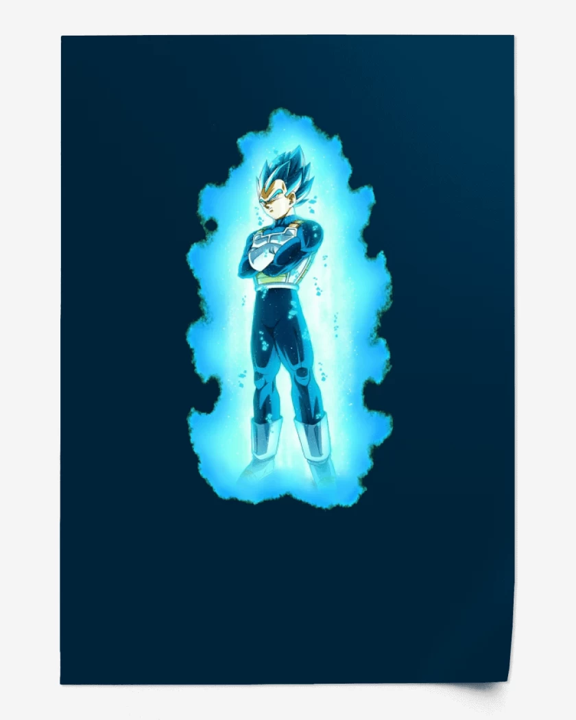 Print Vegeta dios kii blue