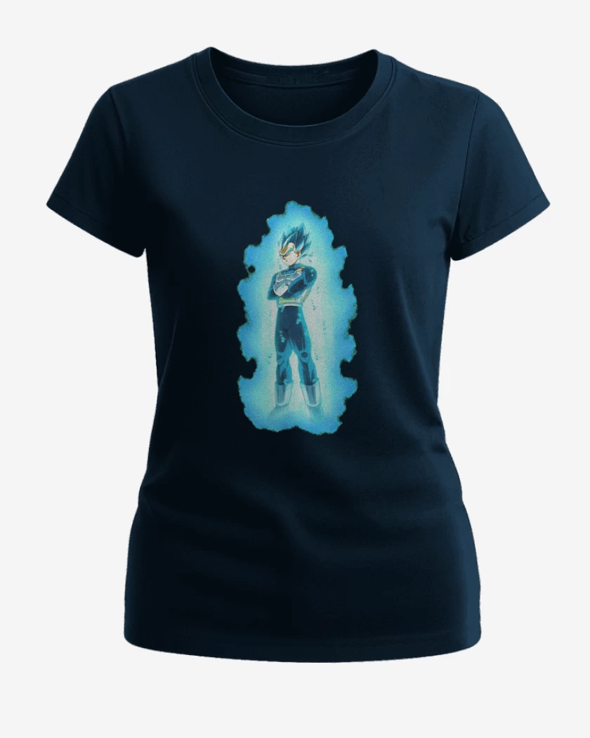 Polera de Mujer Azul Marino de Vegeta dios kii blue