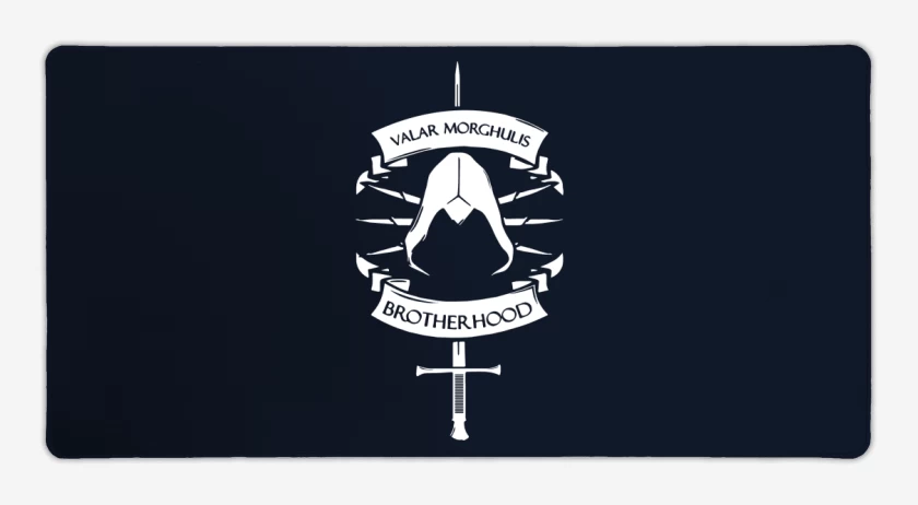 Mouse pad Gamer Azul Marino de Valar Morghulis Brotherhood