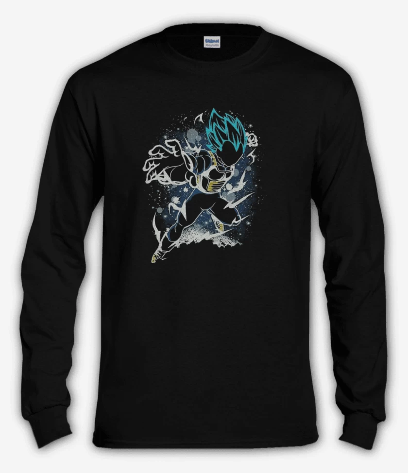 Polera manga larga Negro de Vegeta blue 