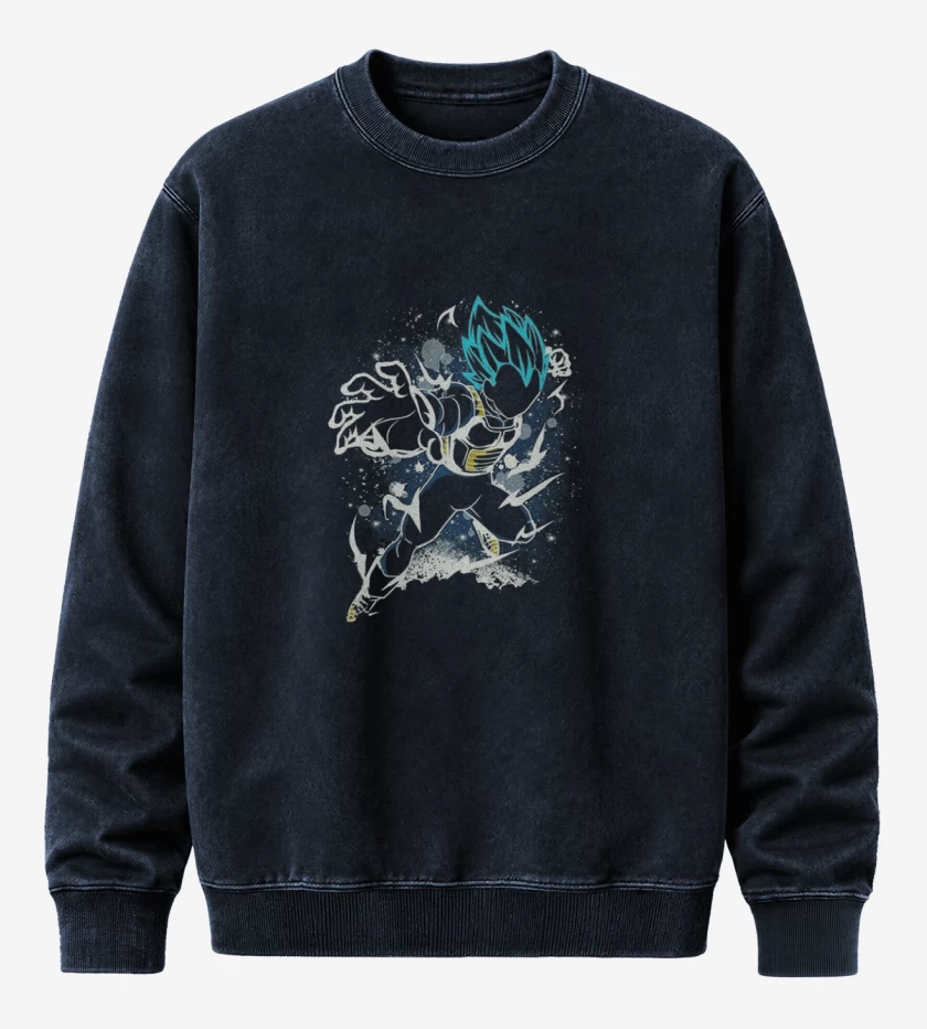 Poleron Polo Acid Wash Azul Marino de Vegeta blue 