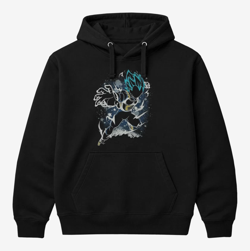 Polerón Canguro Negro de Vegeta blue 