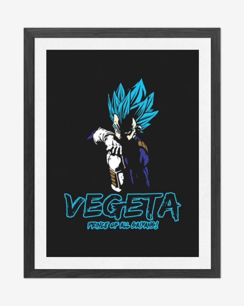 Cuadro decorativo Negro de Vegeta blue principe de todos los sayans