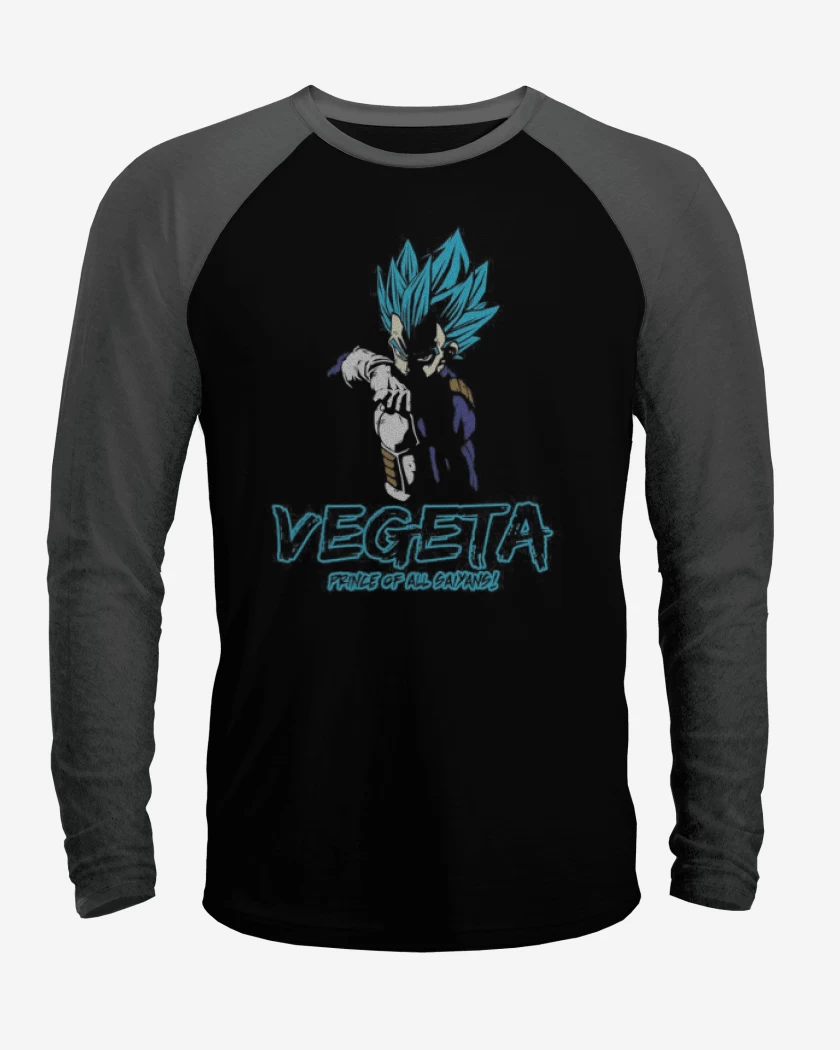 Polera Raglan Vegeta blue principe de todos los sayans