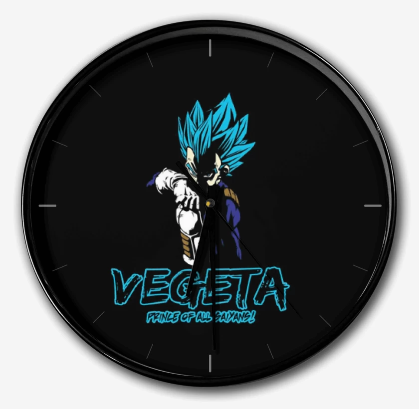 Reloj Negro de Vegeta blue principe de todos los sayans
