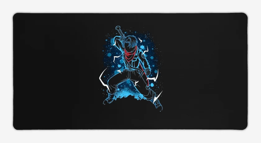 Mouse pad Gamer Negro de Trunks futuro