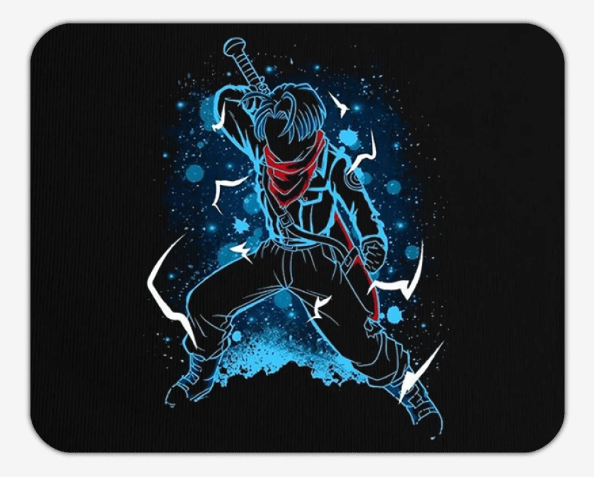 Mousepad Negro de Trunks futuro
