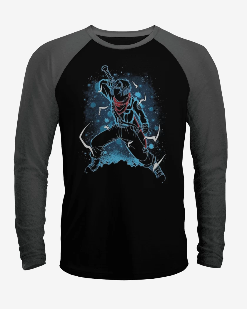Polera Raglan Negro / Negro Heather de Trunks futuro