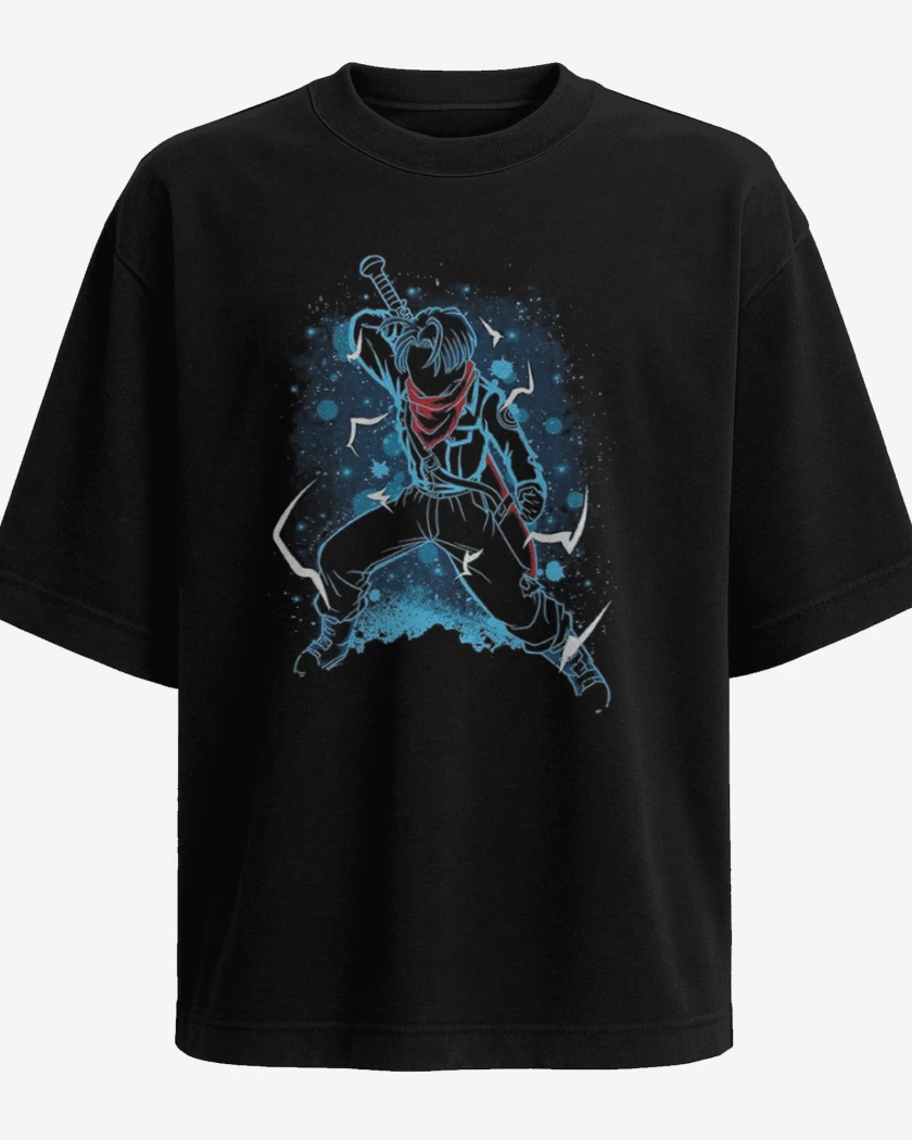 Polera Oversize Negro de Trunks futuro