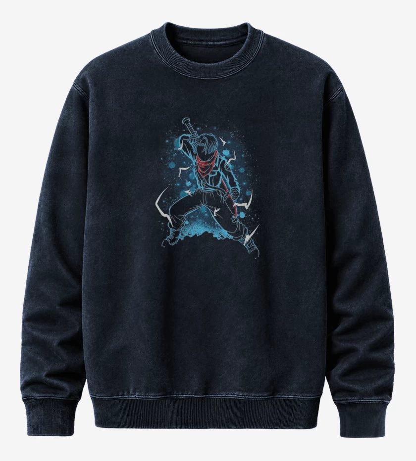 Poleron Polo Acid Wash Azul Marino de Trunks futuro