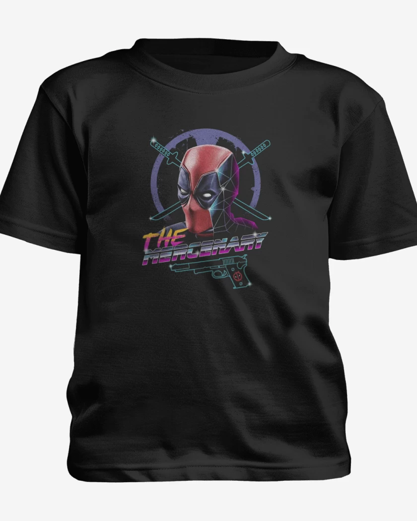 Polera de niño Negro de piscina de la muerte mercenario 