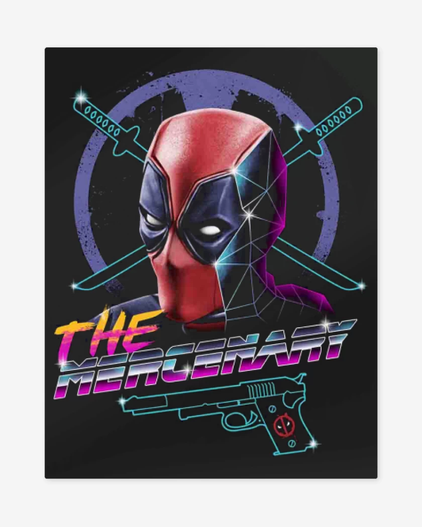 Print metalico Negro de piscina de la muerte mercenario 