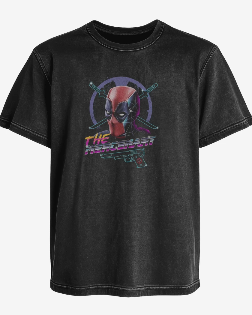 Polera desgastada piscina de la muerte mercenario 