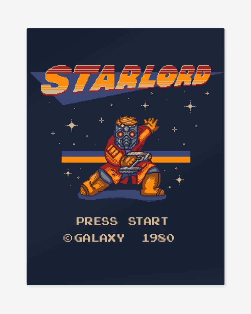 Print metalico Azul Marino de señor estrella press star