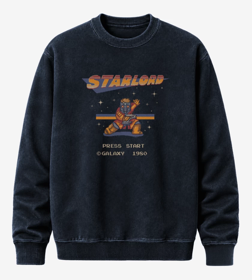 Poleron Polo Acid Wash Azul Marino de señor estrella press star