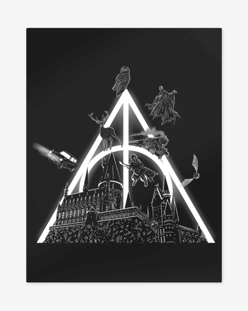 Print metalico Harry Potter castillo hogwarts