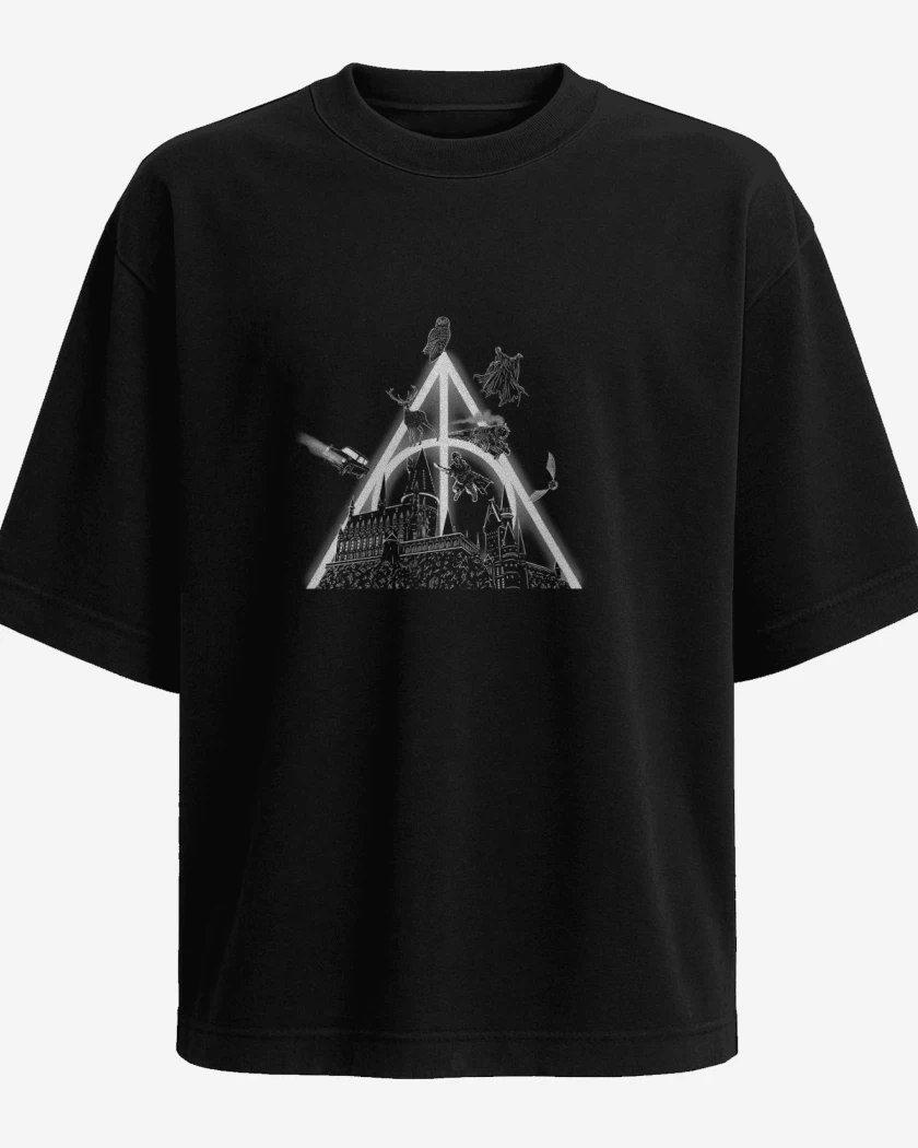 Polera Oversize Harry Potter castillo hogwarts