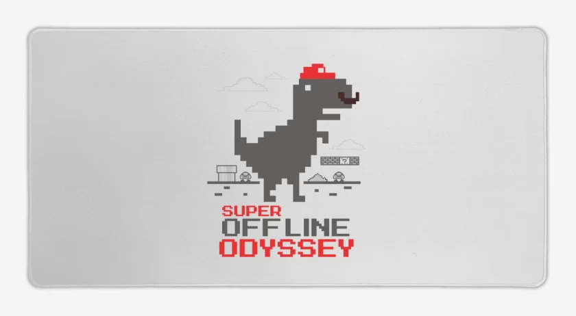 Mouse pad Gamer Blanco de Jurassic Bross