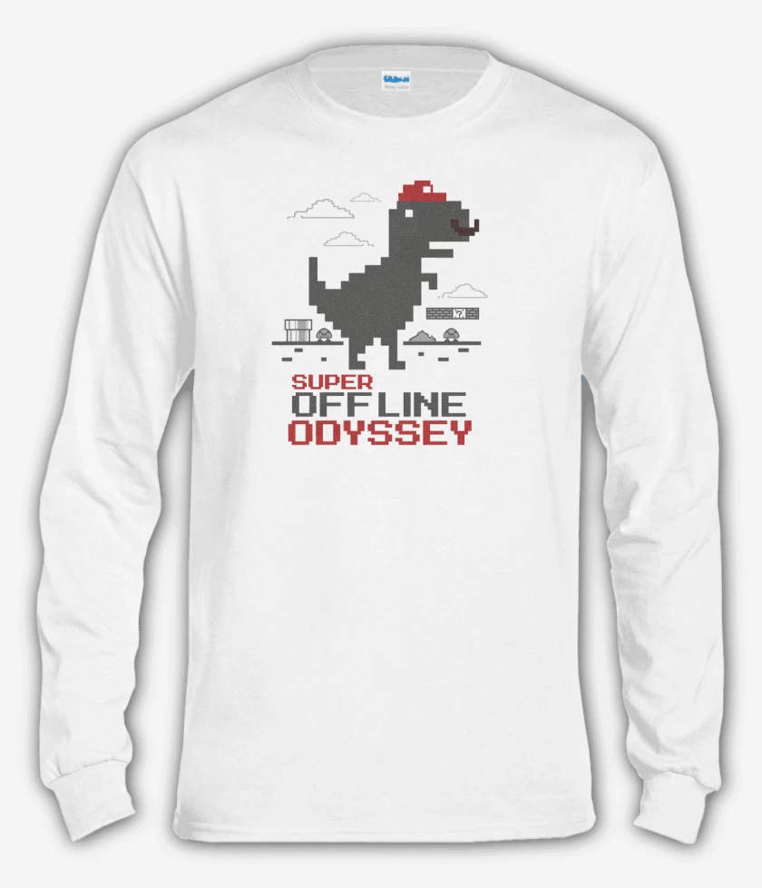 Polera manga larga Blanco de Jurassic Bross