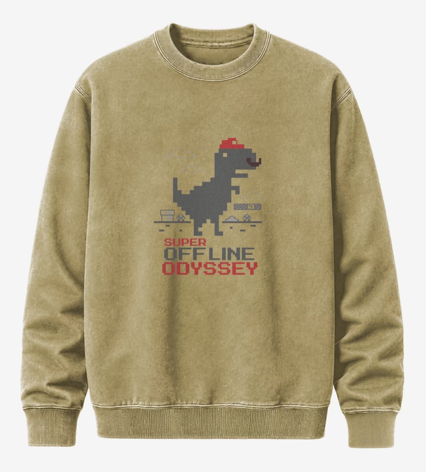 Poleron Polo Acid Wash Beige de Jurassic Bross