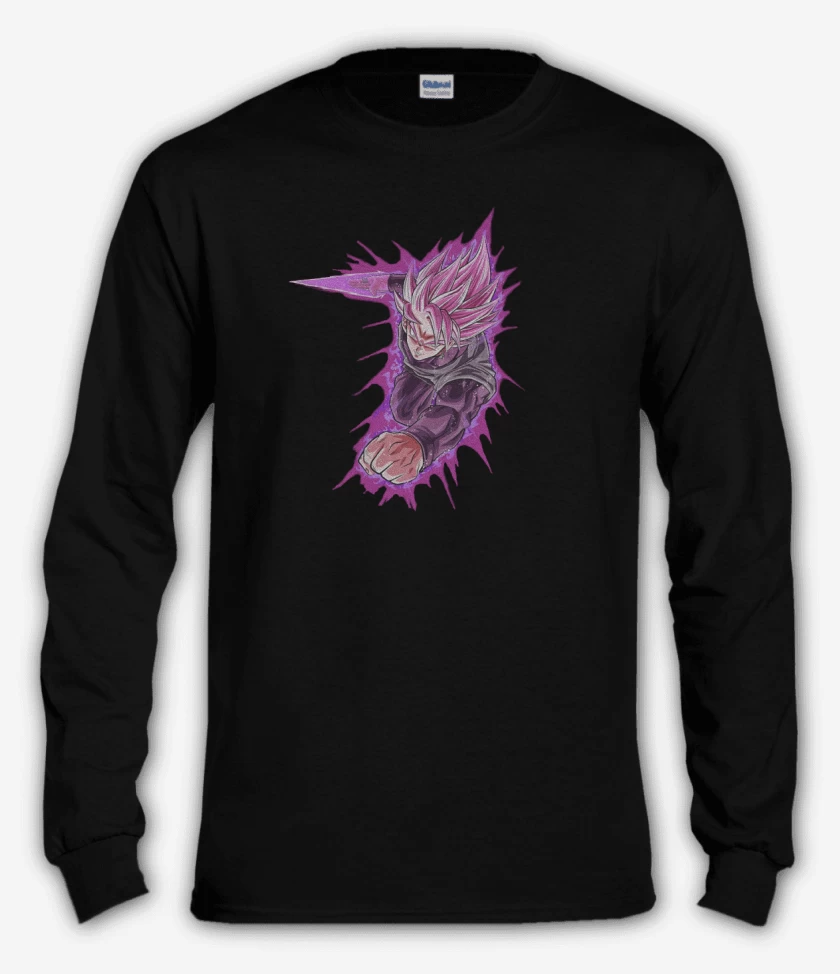 Polera manga larga Negro de Black Goku
